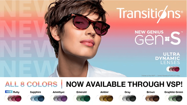 Zdjęcie przedstawiające ofertę soczewek transitions