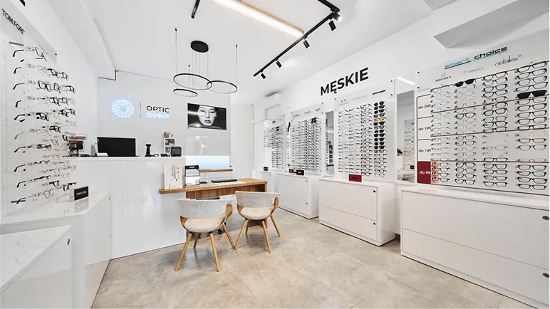 Zdjęcie wnętrza salonu optycznego